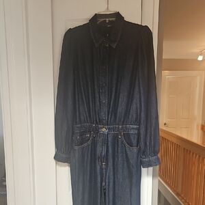 Brand New With Tags 7 For All Mankind Dark Indigo Denim Jumpsuit